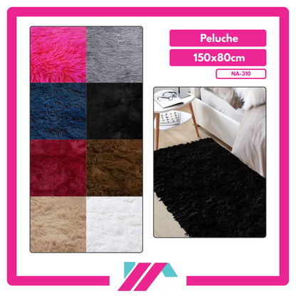 ALFOMBRA PELUCHE COLOR ENTERO/JASPEADO - 150X80CM