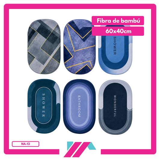 TAPETE ABSORBENTE OVALADO PARA BAÑO