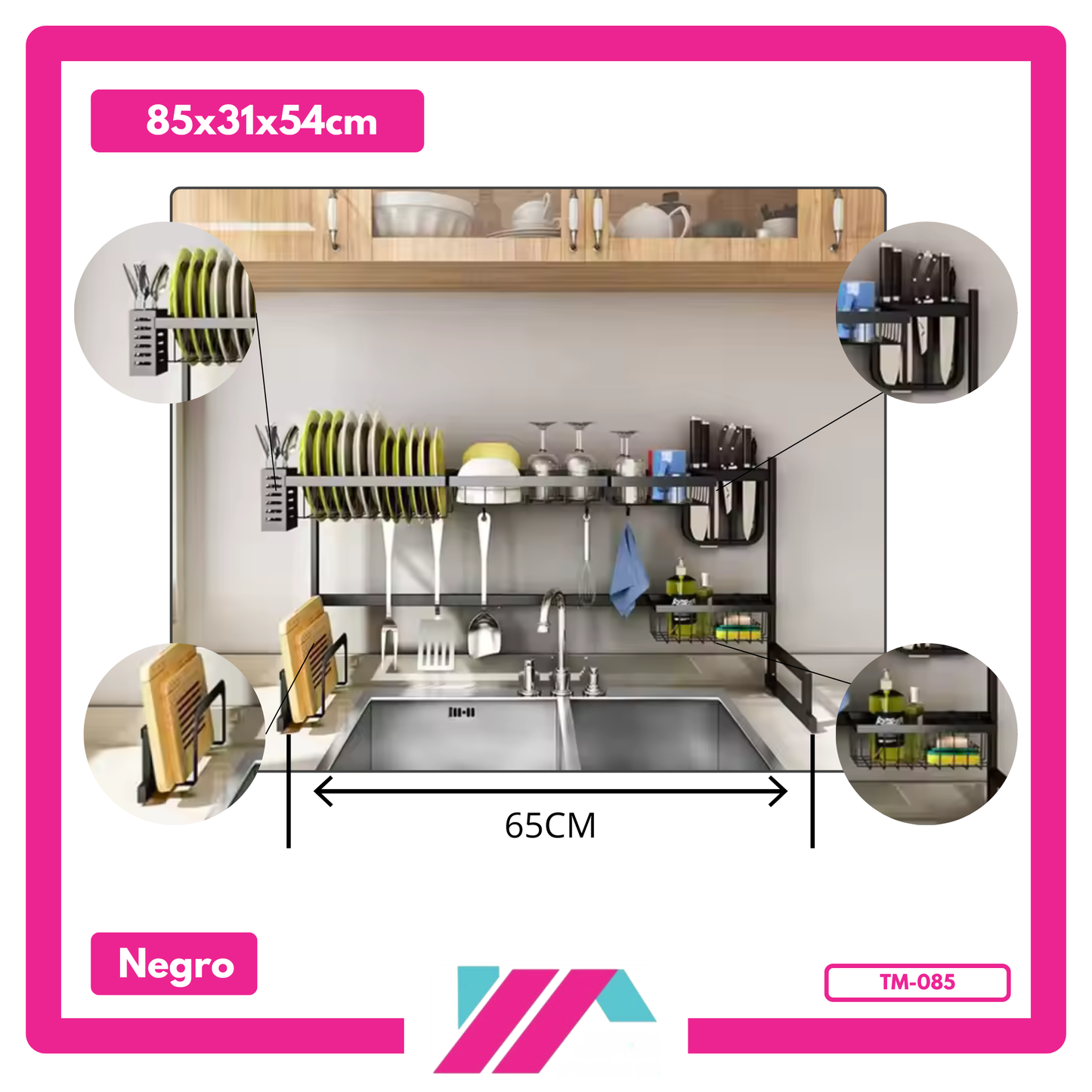ESCURRIDOR DE PLATOS DE 65CM