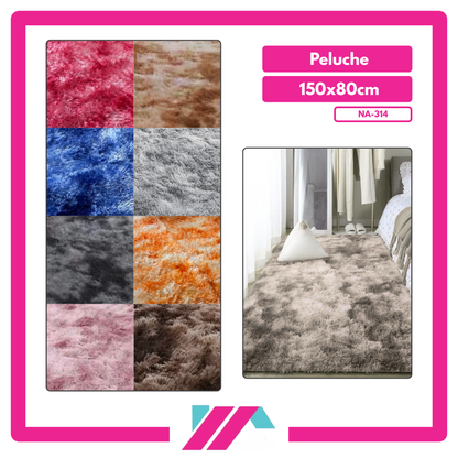 ALFOMBRA PELUCHE COLOR ENTERO/JASPEADO - 150X80CM