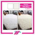 ALFOMBRA PELUCHE BLANCO/CREMA 200X150CM